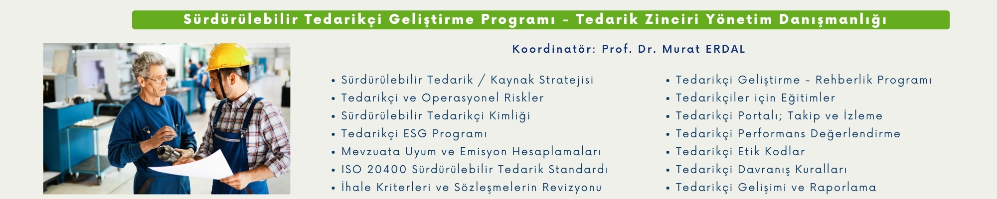 Sürdürülebilir Tedarikçi Geliştirme Programı - Proje Danışmanlığı